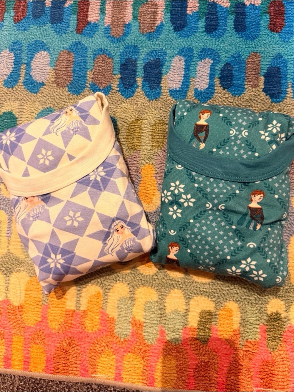 Hanna Andersson Girls' Pajama 2 Sets in Light Blue & Teal Size 160/14